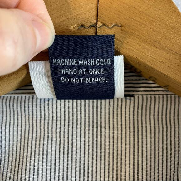 Shipshe Womens Striped Button Top Sz L Western Artsy 3D Floral Applique‎ - Picture 13 of 14